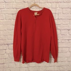 Vintage L.L. Bean wool blend river driver henley shirt